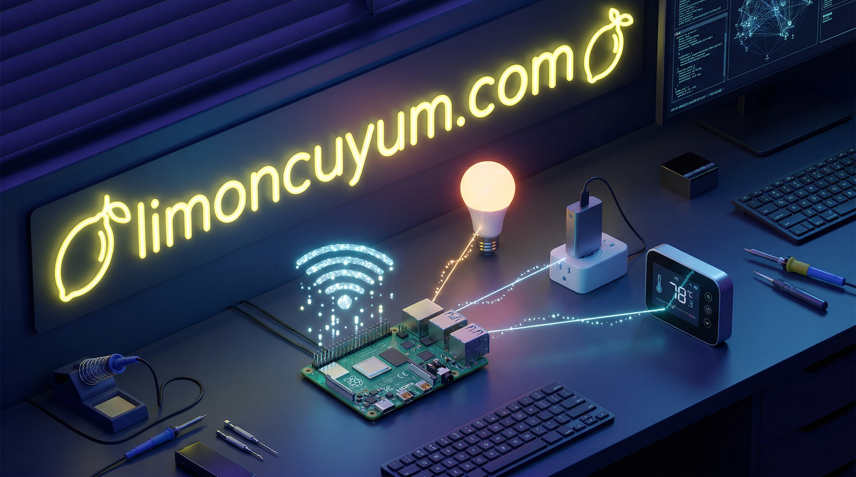 Raspberry Pi ile Evdeki Cihazları Akıllandırmak: Adım Adım Akıllı Ev (IoT) Kurulumu kapak görseli